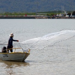 Pescador en Cairns (Australia)