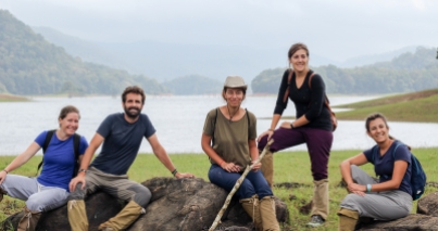 El equipo aventurero en el Parque Periyar - Kerala - India